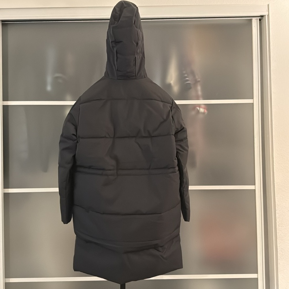 NEW Everlane Renew Long Black Puffer Coat w Hood S - Picture 13 of 16